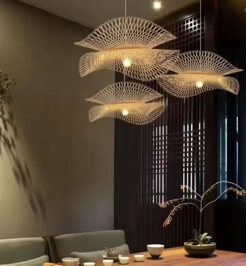 Boho Rattan Pendant Light