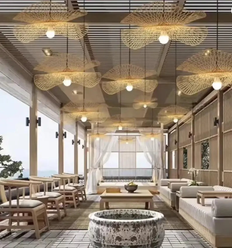 Boho Rattan Pendant Light