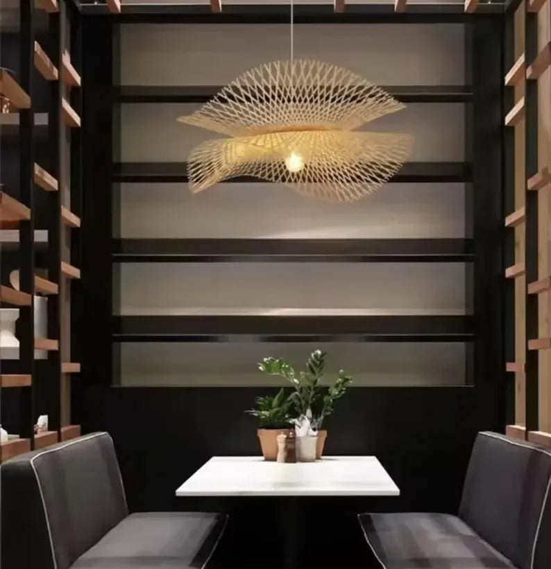 Boho Rattan Pendant Light